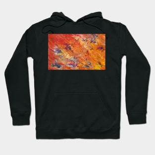 abstract art blue green red Hoodie